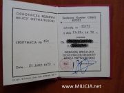 Legitymacja Odznaka Specjalna ORMO